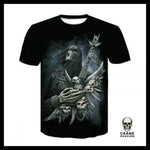 T-shirt Tête de Mort Guitariste - Crâne Passion