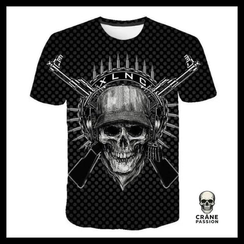 T-shirt Tête de Mort Guns - Crâne Passion