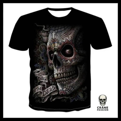 T-shirt Tête de Mort Jour Des Morts - Crâne Passion