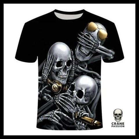 T-Shirt Tête de Mort Lion - Crâne Passion