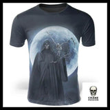 T-Shirt Tête de Mort Lune - Crâne Passion