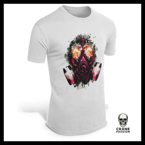 T-Shirt Tête de Mort Masque à Gaz - Crâne Passion