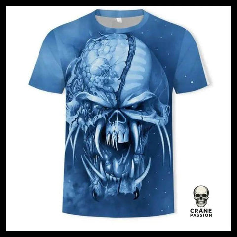 T-shirt Tête de Mort Monstre Glacial - Crâne Passion