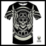 T-shirt Tête de Mort Motard - Crâne Passion