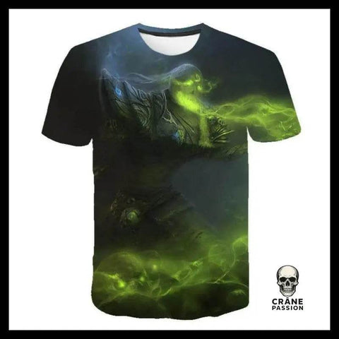 T-shirt Tête de Mort Nécromancien - Crâne Passion