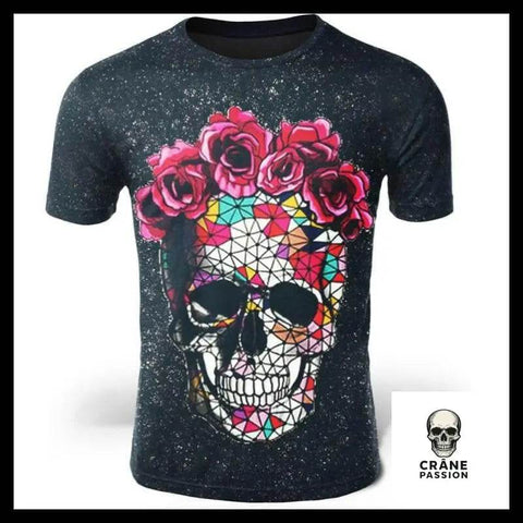 T-Shirt Tête de Mort Origami - Crâne Passion