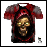 T-shirt Tête de Mort Prêtre Rouge - Crâne Passion