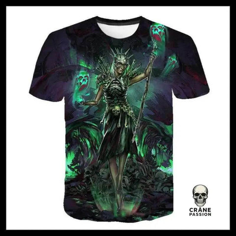 T-shirt Tête de Mort Prêtresse Vaudou - Crâne Passion