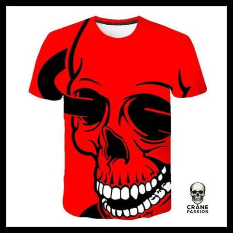 T-shirt Tête de Mort Red Skull - Crâne Passion