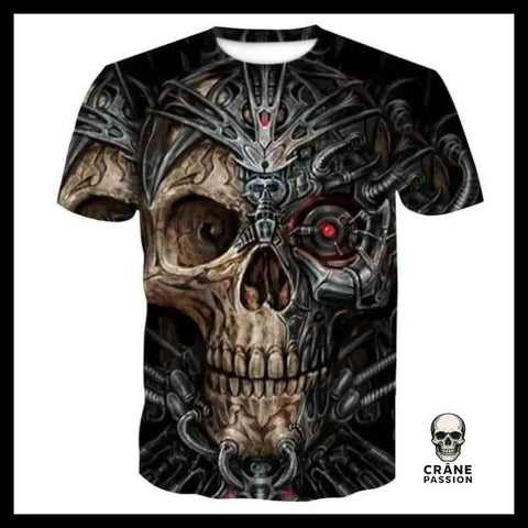 T-shirt Tête de Mort Robot - Crâne Passion