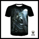 T-shirt Tête de Mort Rockeur Tombeau - Crâne Passion
