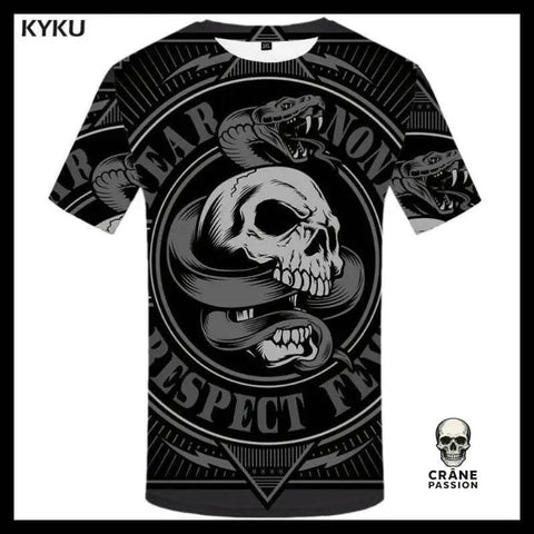 T-shirt Tête de Mort Serpent - Crâne Passion