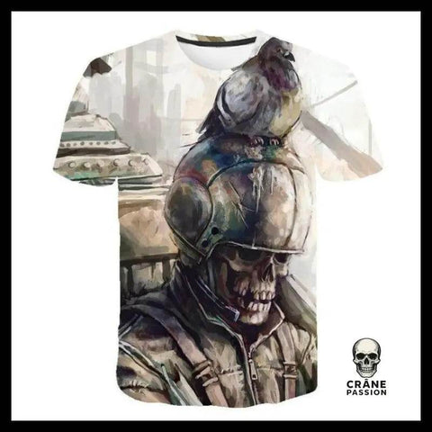 T-shirt Tête de Mort Soldat - Crâne Passion