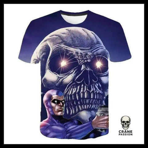 T-shirt Tête de Mort Super Héros - Crâne Passion