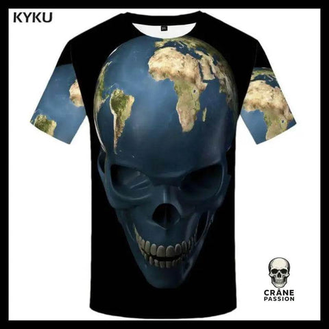 T-shirt Tête de Mort Terre - Crâne Passion
