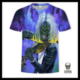 T-shirt Tête de Mort Violoniste Fou - Crâne Passion