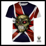 T-shirt Tête de Mort Zombie Anglais - Crâne Passion