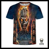 T-shirt Tête de Mort Zombie Temple - Crâne Passion