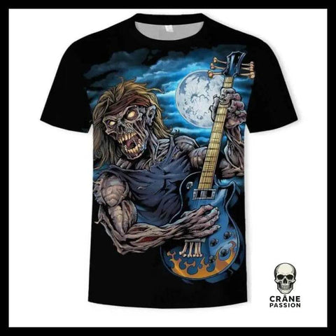 T-shirt Zombie Rockeur - Crâne Passion