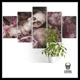 Tableau Crâne Et Fleur - Crâne Passion