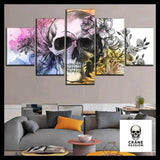 Tableau Crâne Fleuri - Crâne Passion