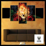 Tableau Flamme de l'Enfer - Crâne Passion