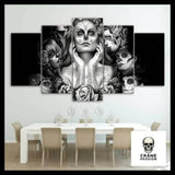 Tableau Tête de Mort Femme Mexicaine - Crâne Passion