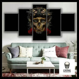 Tableau Tête de Mort Guerrier - Crâne Passion