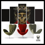 Tableau Tête de Mort Guerrier - Crâne Passion