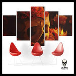 Tableau Tête de Mort Et Rose - Crâne Passion
