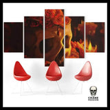 Tableau Tête de Mort Et Rose - Crâne Passion