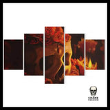 Tableau Tête de Mort Et Rose - Crâne Passion