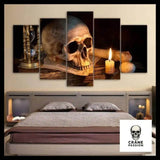 Tableau Tête de Mort Sablier - Crâne Passion
