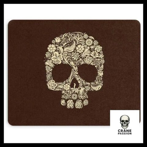 Tapis de Souris Crâne Fleuri - Crâne Passion