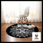 Tapis Tête de Mort Rond Crâne Mexicain - Crâne Passion