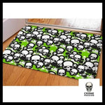 Tapis Tête de Mort Verte - Crâne Passion