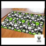 Tapis Tête de Mort Verte - Crâne Passion
