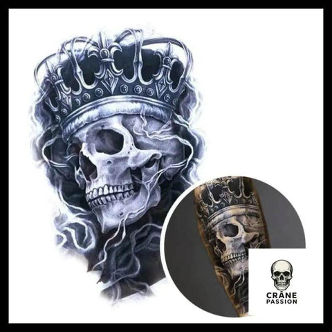 Tatouage Éphémère Tête de Mort - Crâne Passion