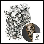 Tatouage Temporaire Poker - Crâne Passion