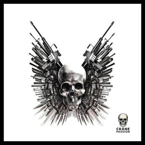 Tatouage Tête de Mort Arme Temporaire - Crâne Passion