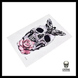 Tatouage Tête de Mort Papillon Temporaire - Crâne Passion