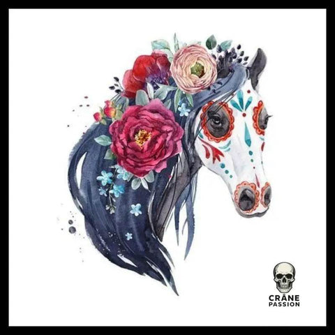 Transfert Tête de Mort Cheval - Crâne Passion