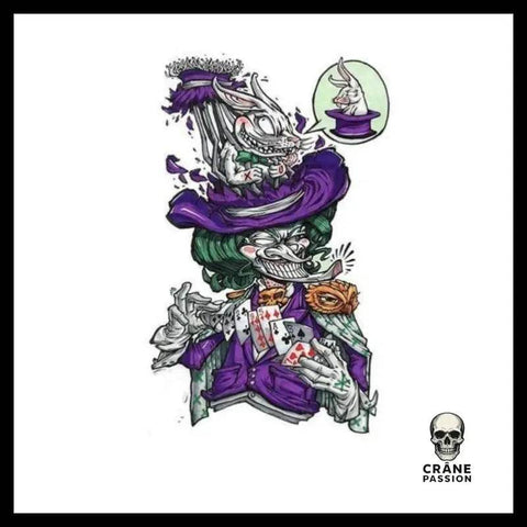 Transfert Tête de Mort Joker - Crâne Passion