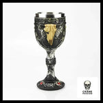 Verre à Vin Tête de Mort Argent - Crâne Passion