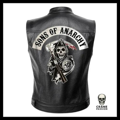 Veste en Cuir Sons Of Anarchy - Crâne Passion