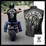 Veste en Cuir Sons Of Anarchy - Crâne Passion