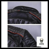 Veste en Cuir Tête de Mort - Crâne Passion