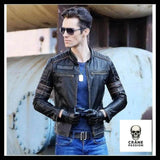 Veste en Cuir Tête de Mort - Crâne Passion
