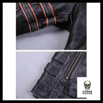 Veste en Cuir Tête de Mort - Crâne Passion