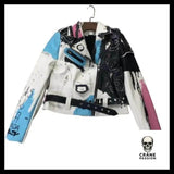 Veste en Cuir Tête de Mort Femme - Crâne Passion
